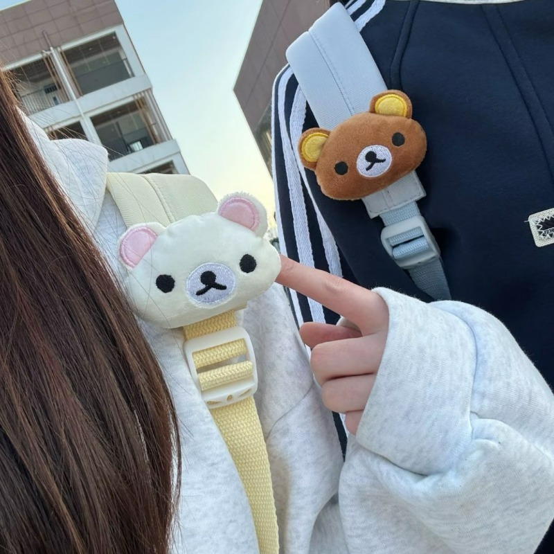 Velcro Hook Loop - Kawaii Rilakkuma Plush Pendant for Backpack