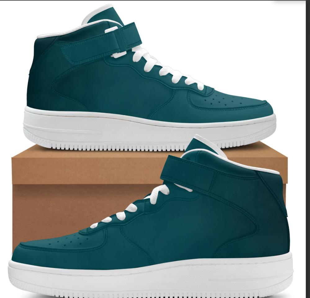 Velcro Hook Loop - Classic mid-top casual sneakers in solid