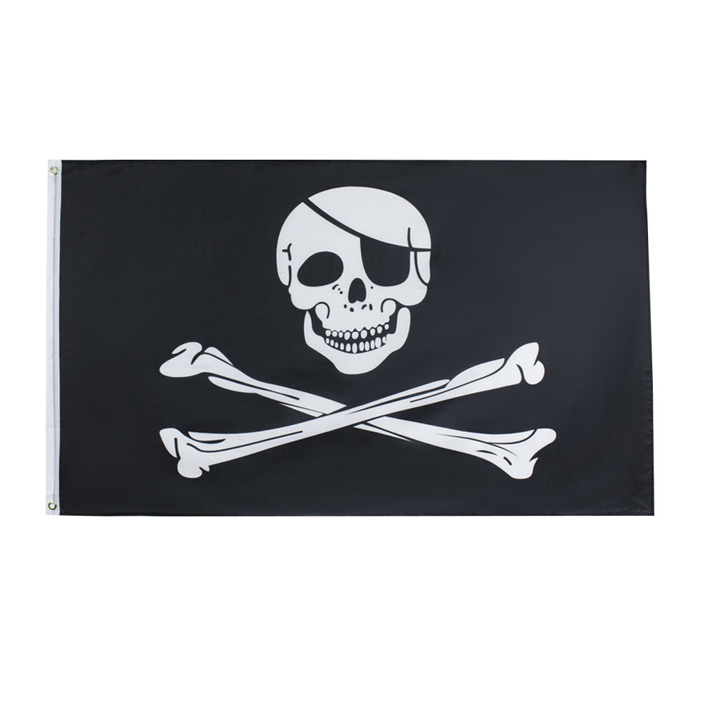 Easy Cosplay Prop - 2pcs Pirate Flags Scary Skull Design
