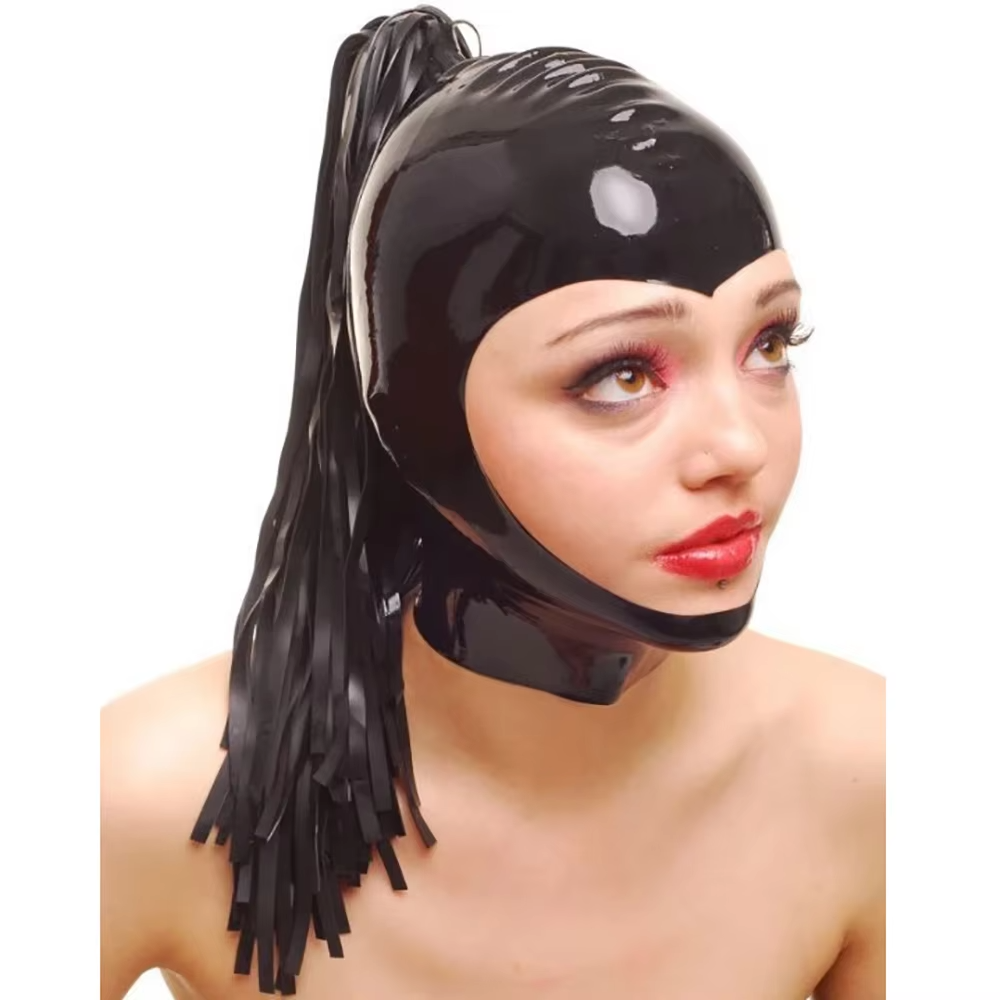 Black Latex Hood with Latex Po - Cosplay Prop Paint recensione e prezzo