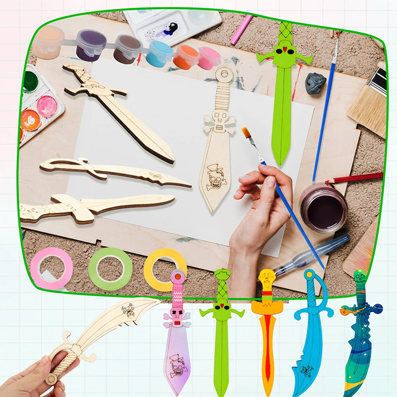 Wooden DIY Drawing Pirate Wood - Cosplay Prop Paint recensione e prezzo