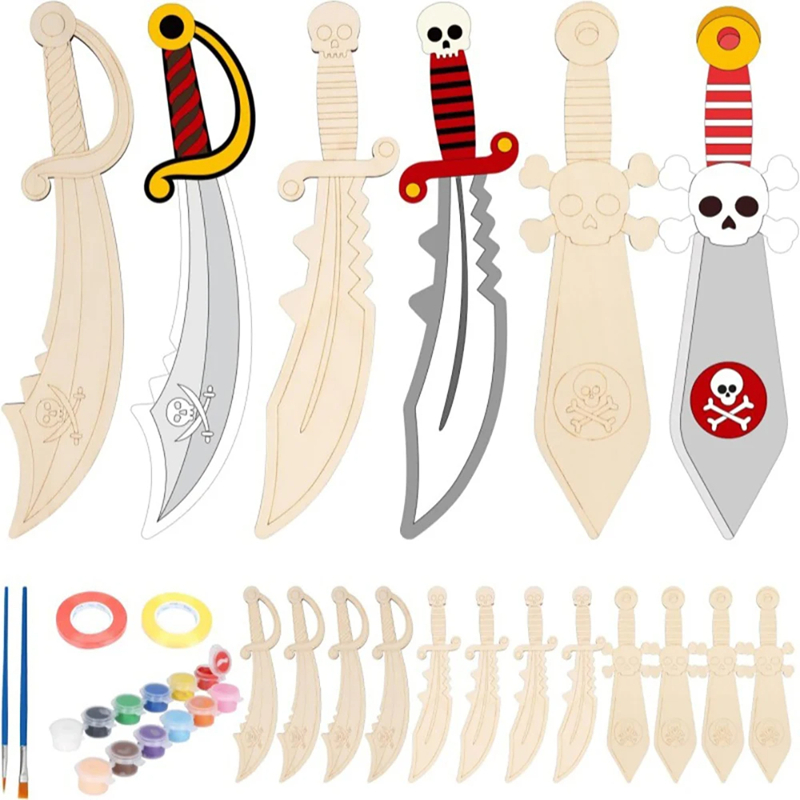 Wooden DIY Drawing Pirate Wood - Cosplay Prop Paint recensione e prezzo