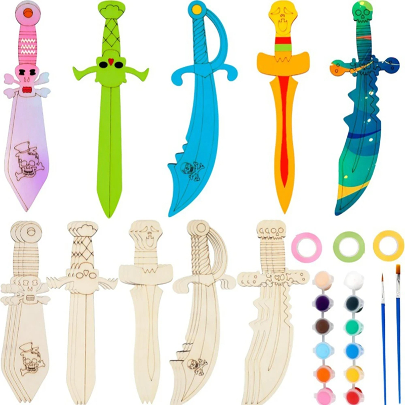 Wooden DIY Drawing Pirate Wood - Cosplay Prop Paint recensione e prezzo