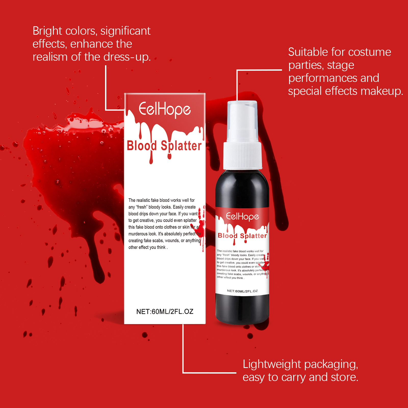 Halloween Emulation Fake Blood - Cosplay Prop Paint recensione e prezzo