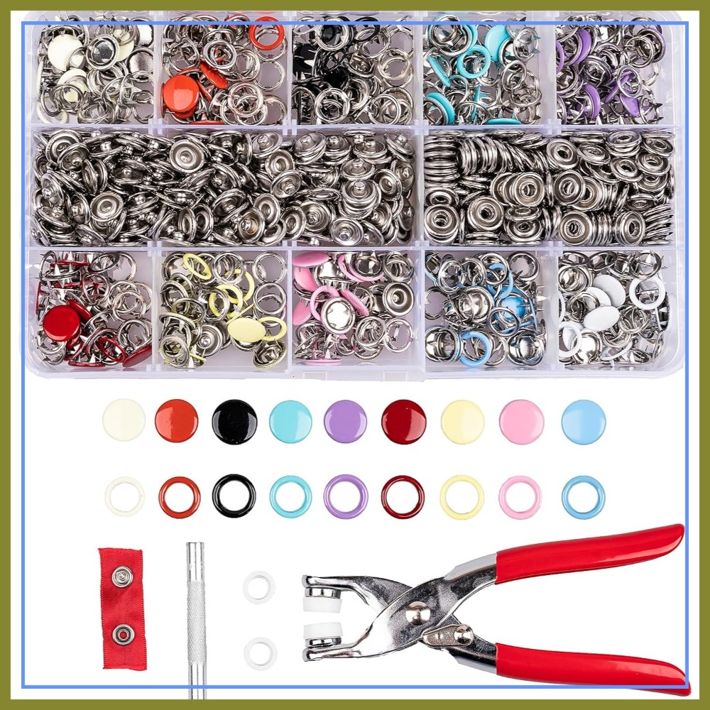 200 Set Snap Button Kit, 9.5mm - Snap Fastener Set recensione e prezzo