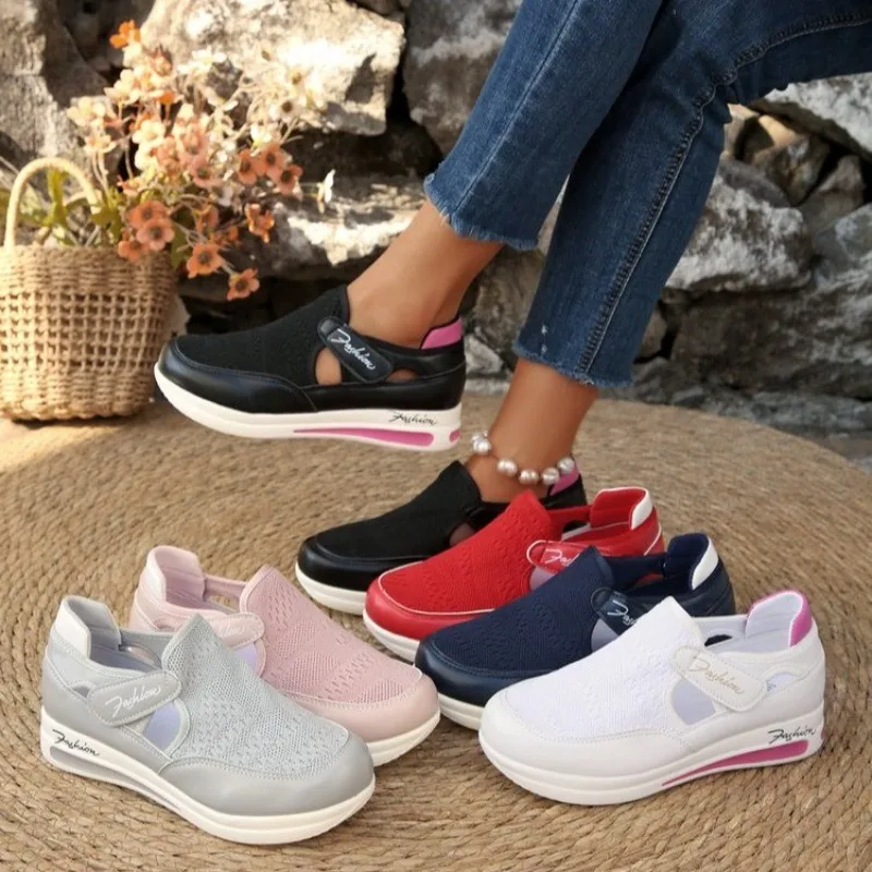 Women Platform Slip on Sneaker - Velcro Hook Loop recensione e prezzo