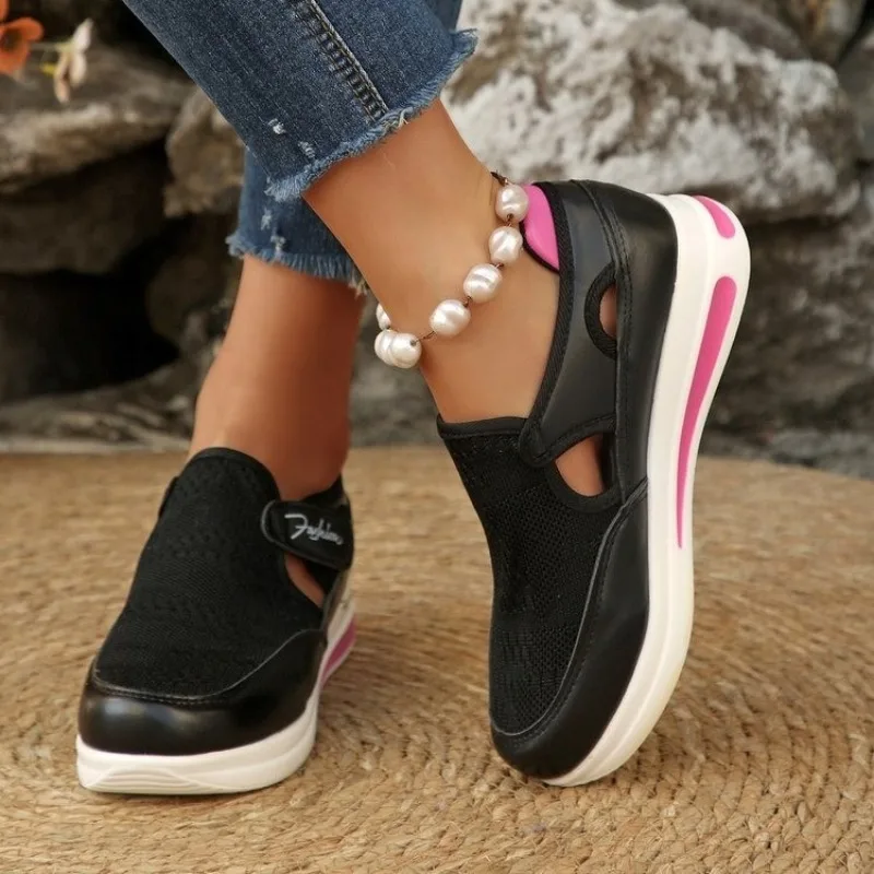Women Platform Slip on Sneaker - Velcro Hook Loop recensione e prezzo