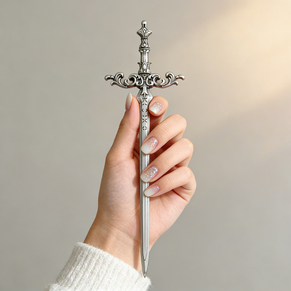 1pc Silver-Tone Sword Hair Sti - Cosplay Prop Dagger recensione e prezzo