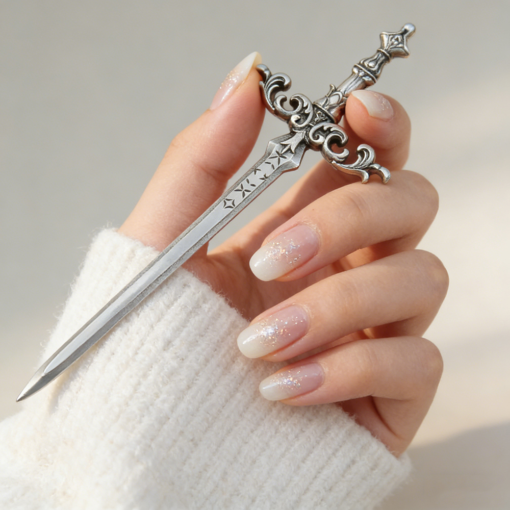 1pc Silver-Tone Sword Hair Sti - Cosplay Prop Dagger recensione e prezzo