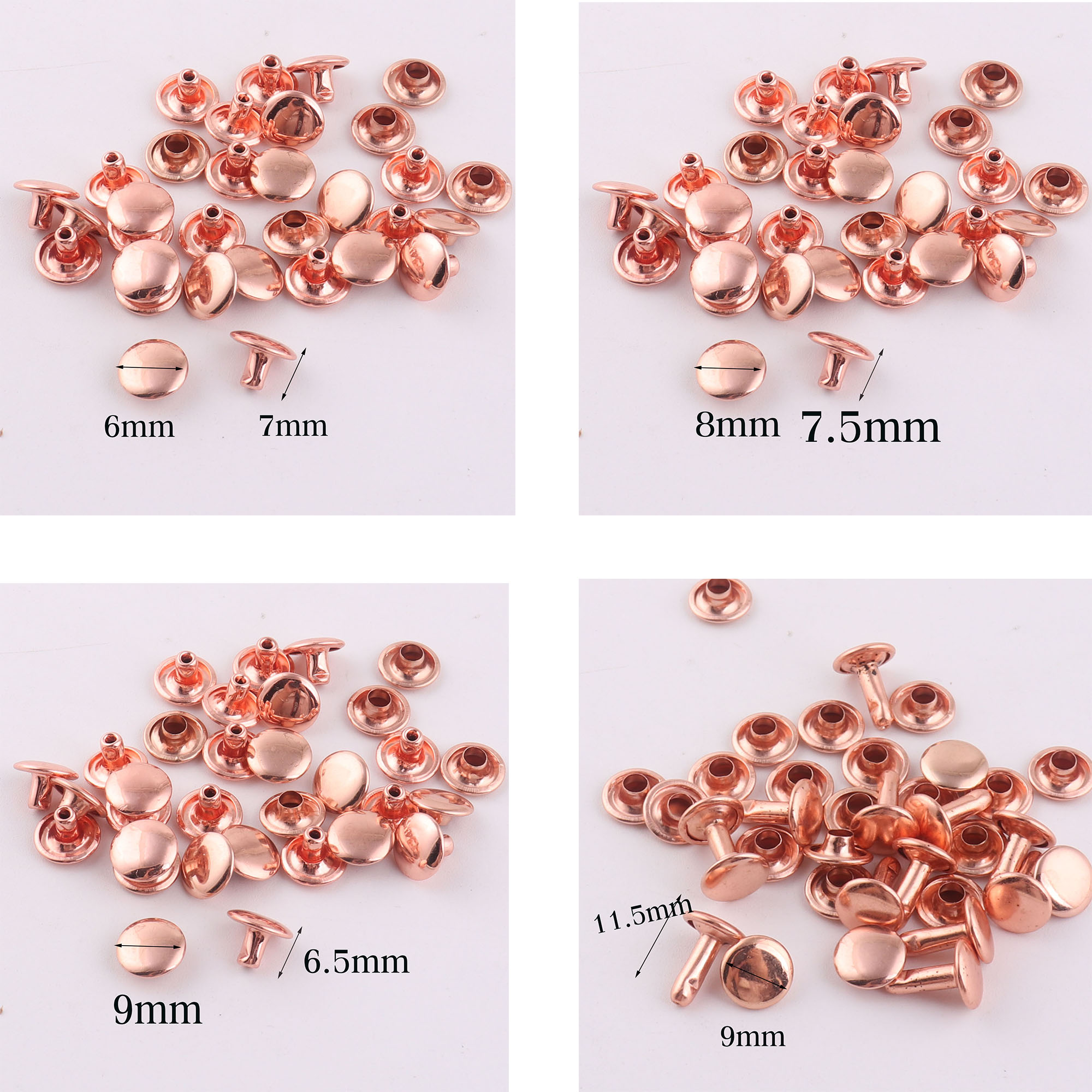 100 Sets Double Cap Rivets,Ros - Snap Fastener Set recensione e prezzo