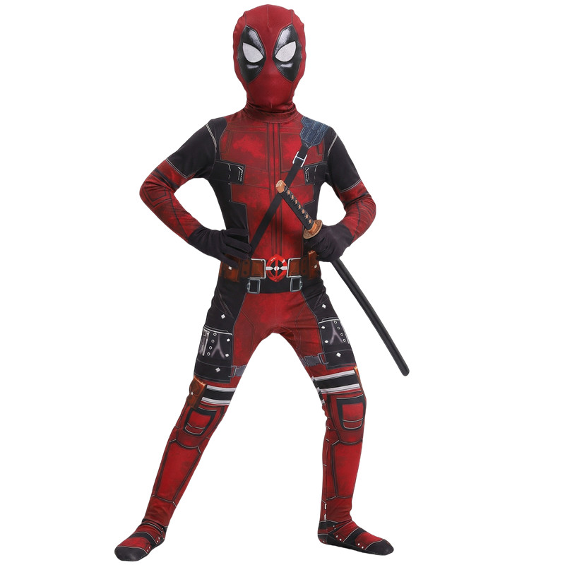 3-12Y Kids Deadpool Costume wi - Cosplay Prop Dagger recensione e prezzo