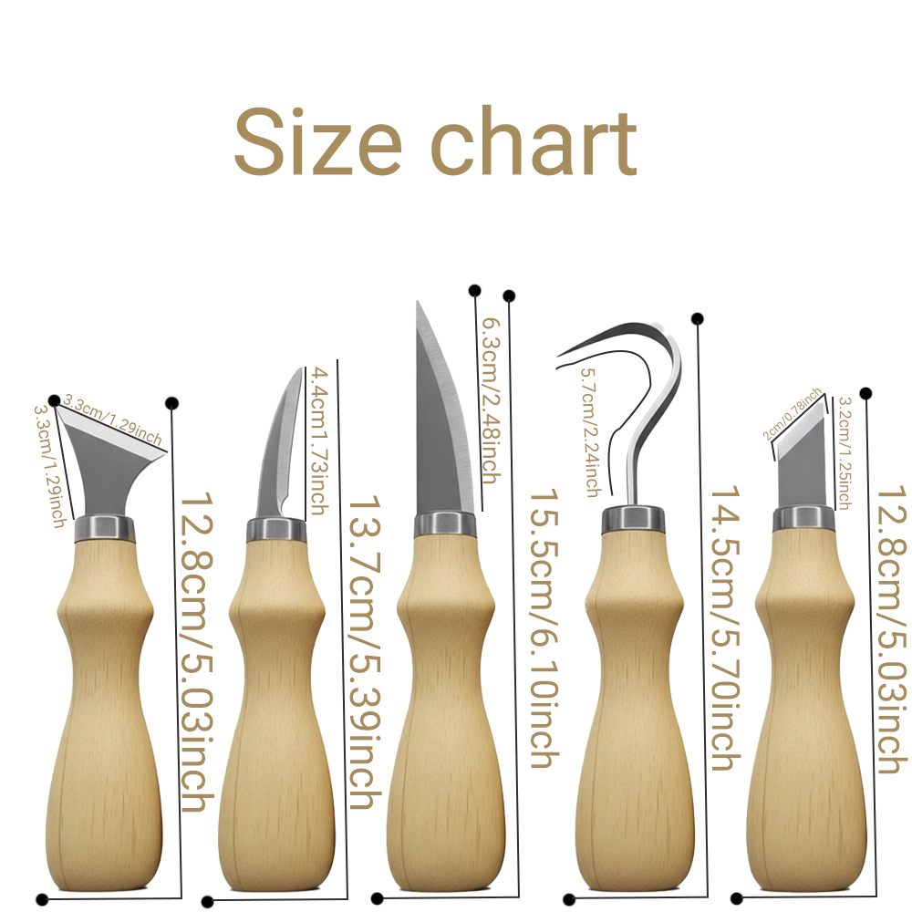 5pc Wood Carving Tools Set Oak - Craft Knife Set recensione e prezzo