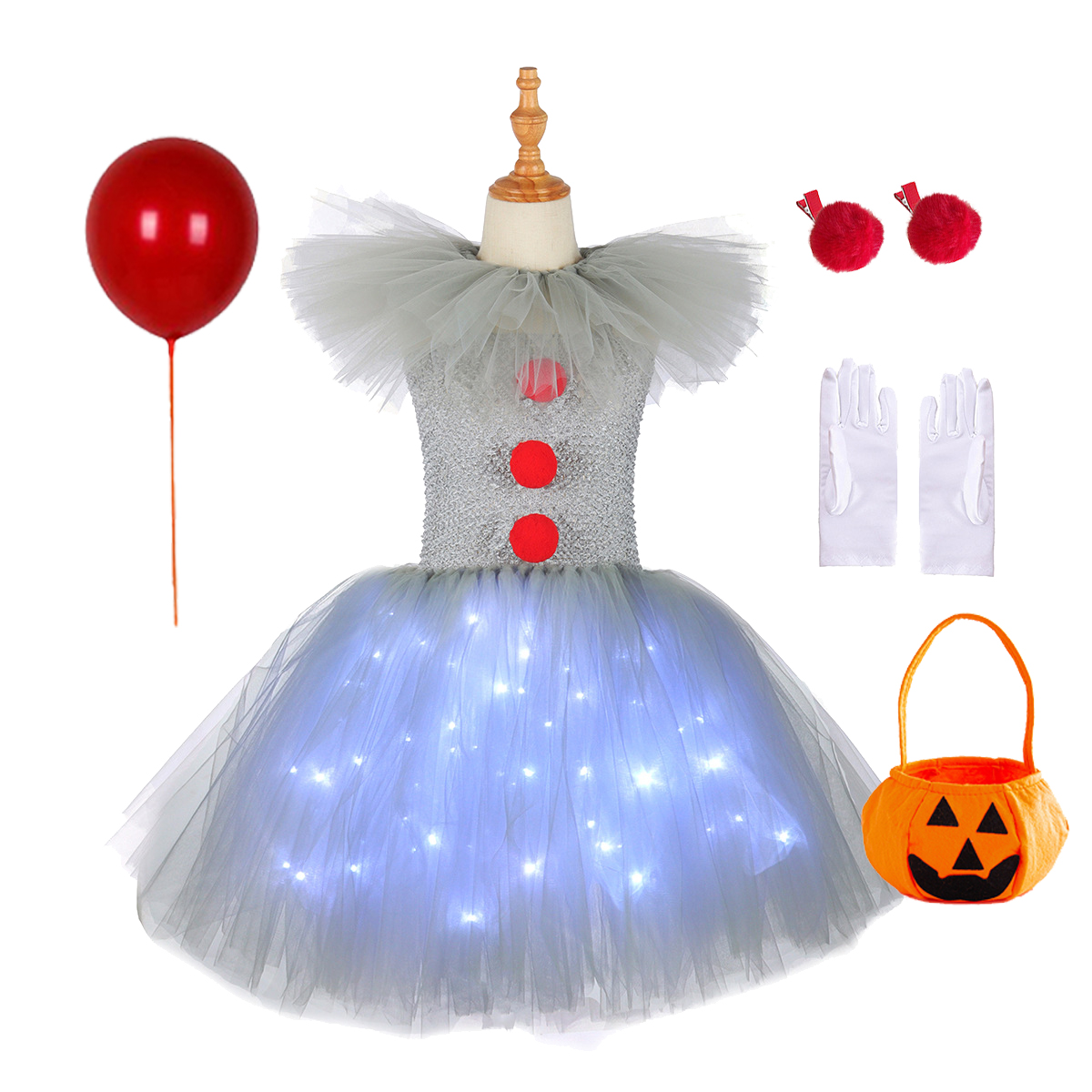 Gray Joker Girls Halloween LED - Cosplay Prop Bow recensione e prezzo