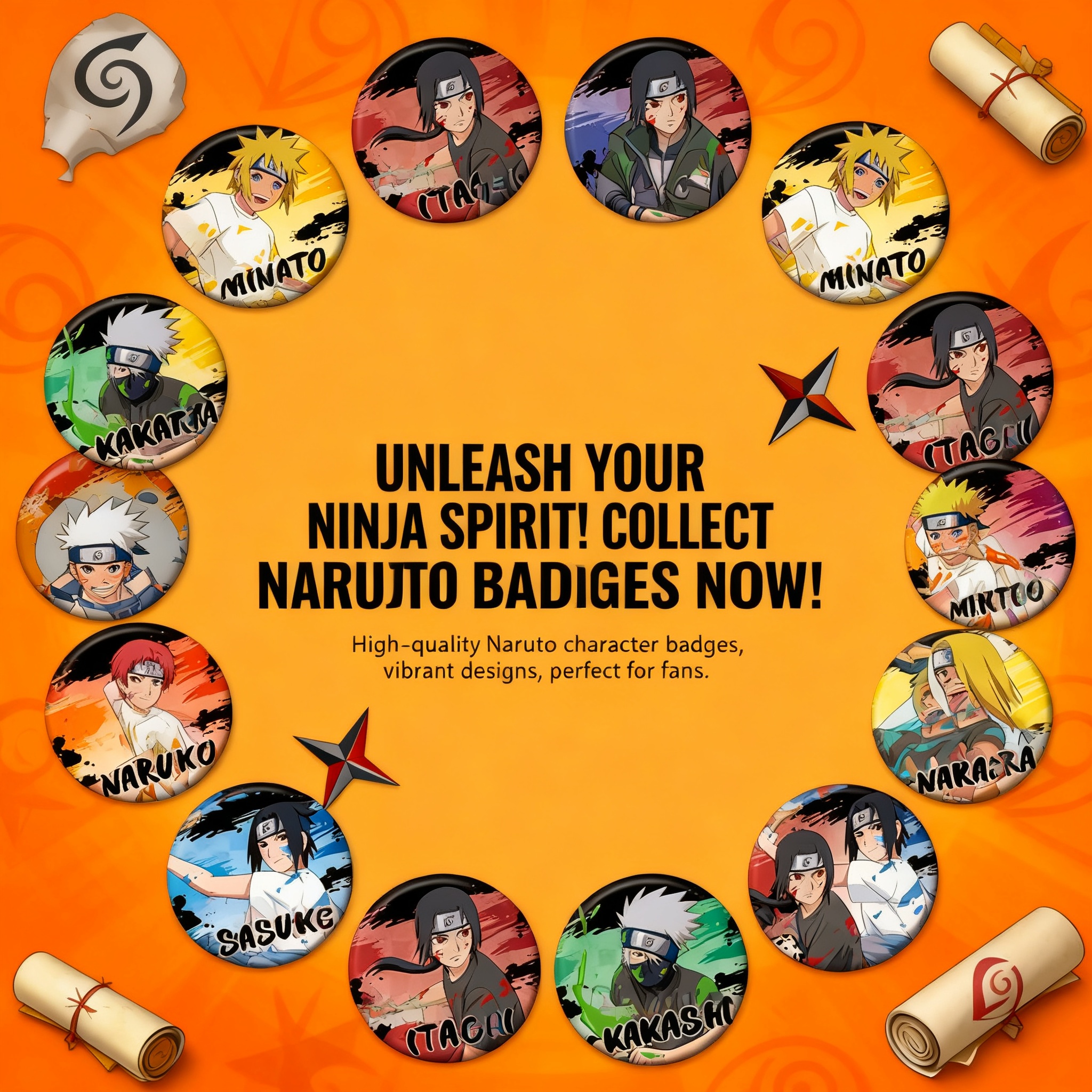 Naruto Badge Set Sasuke Naruto - Cosplay Prop Paint recensione e prezzo