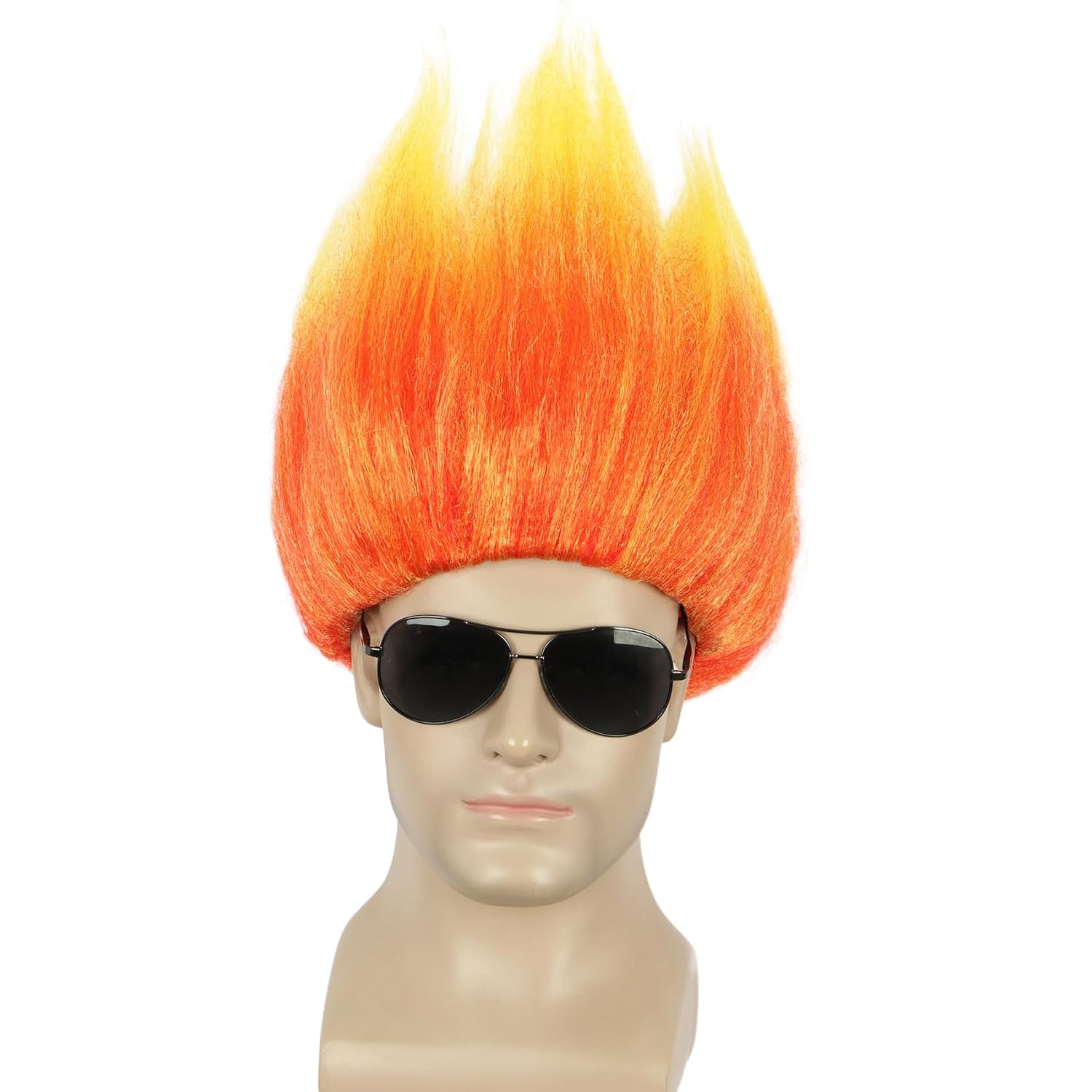 Short Orange Wig Spiky Anime W - Cosplay Flame Prop recensione e prezzo