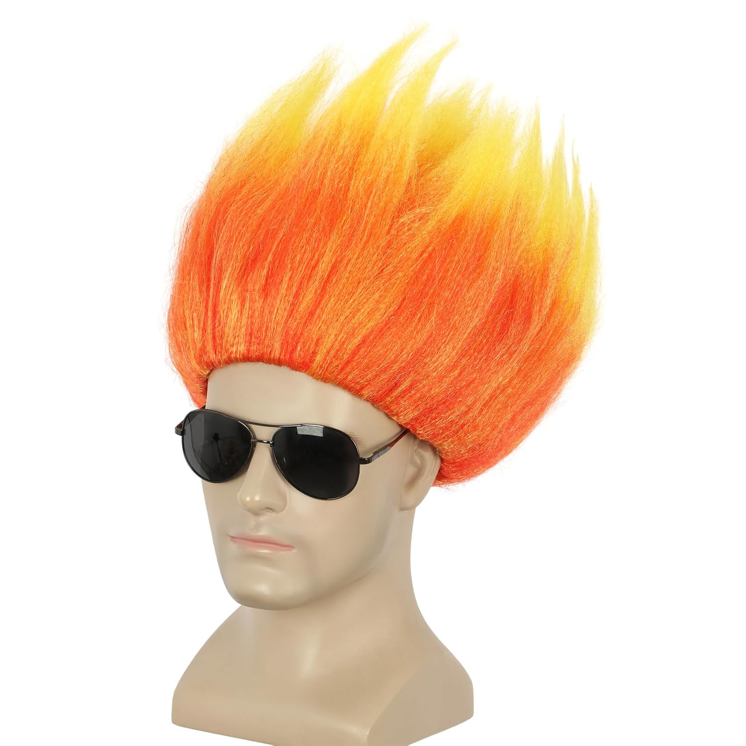 Short Orange Wig Spiky Anime W - Cosplay Flame Prop recensione e prezzo